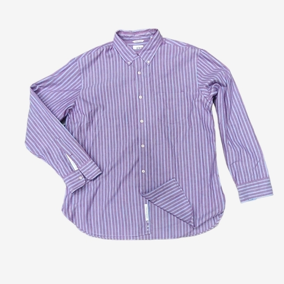 Nordstrom Other - Nordstrom Long Sleeve Button Up Lavender White Striped Shirt Men's Size XL-EUC